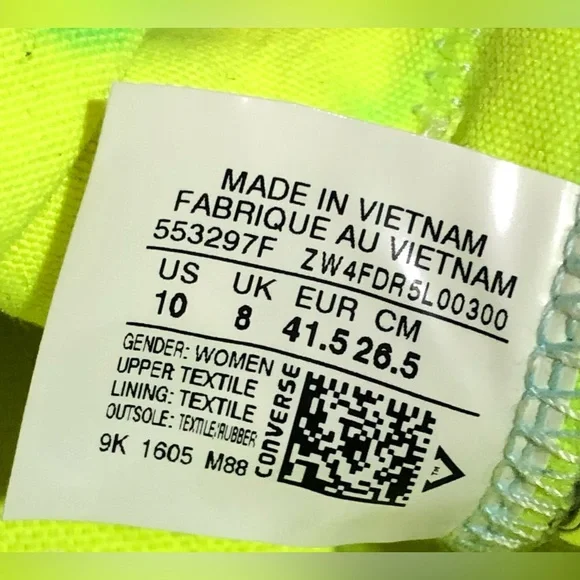 Converse Purple and Blue Artistic Print Sneakers - Picture 9 of 10